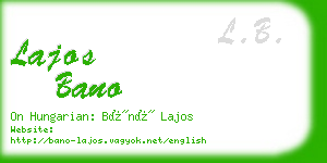 lajos bano business card